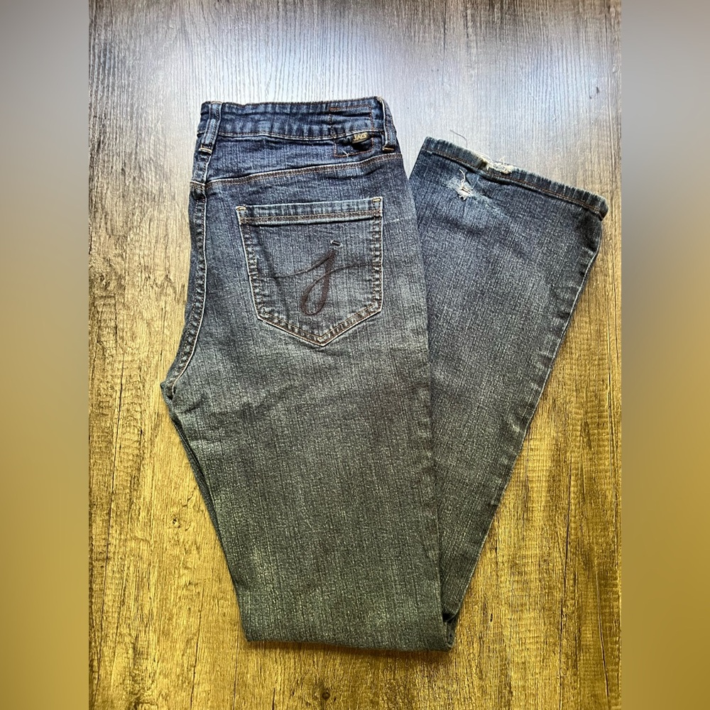 Dark Blue Straight Leg Jeans